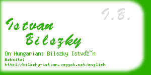 istvan bilszky business card